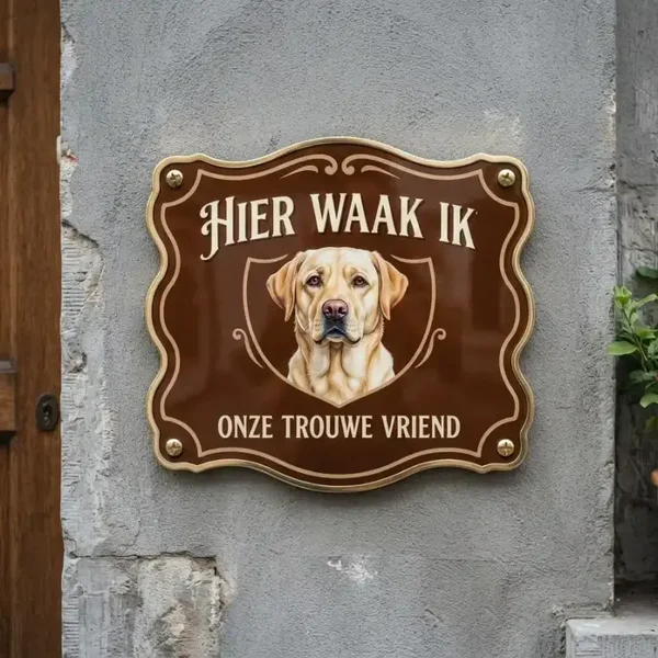 Waakbord Labrador - Acryl 4mm