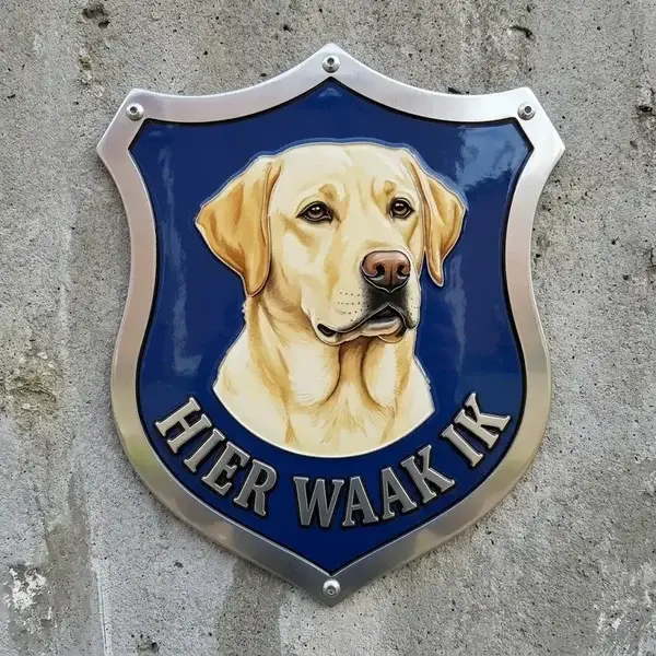 Waakbord Labrador - Acryl Schild "Hier Waak Ik"