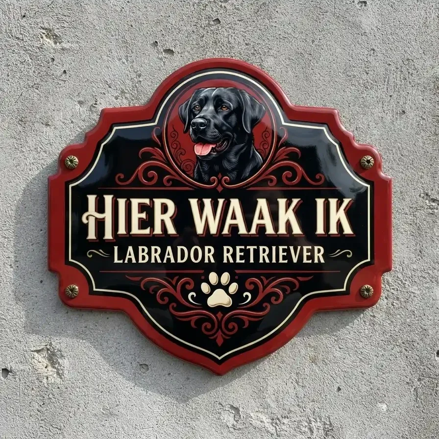 Waakbord Labrador Retriever Acryl 4mm