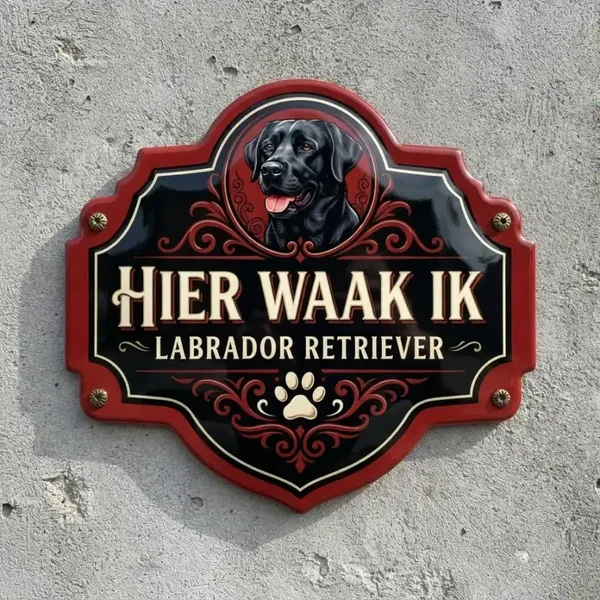 Waakbord Labrador Retriever Acryl 4mm