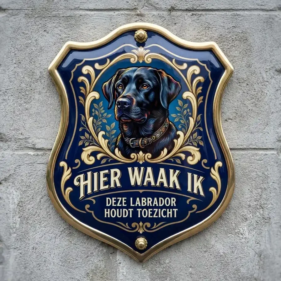 Acryl 4mm Waakbord Labrador Schild