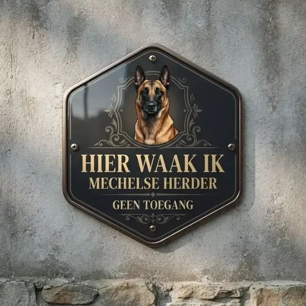 Waakbord Mechelse Herder - Acryl 4mm