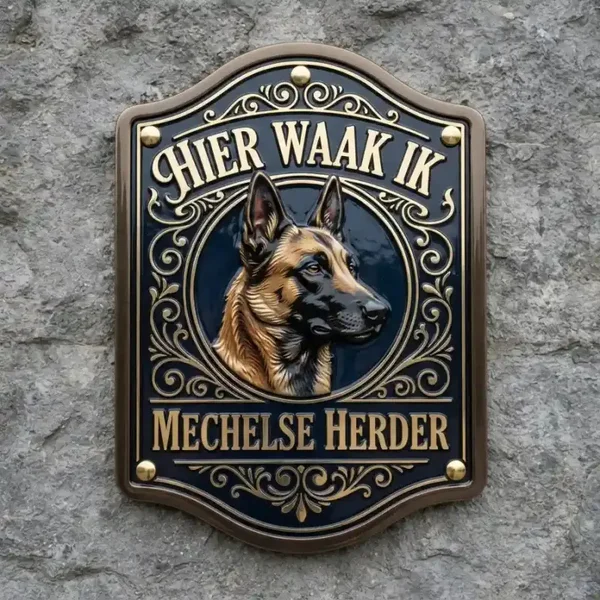Waakbord Mechelse Herder - Acryl 4mm