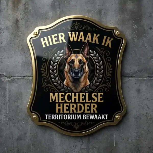 Waakbord Mechelse Herder - Acryl Schild