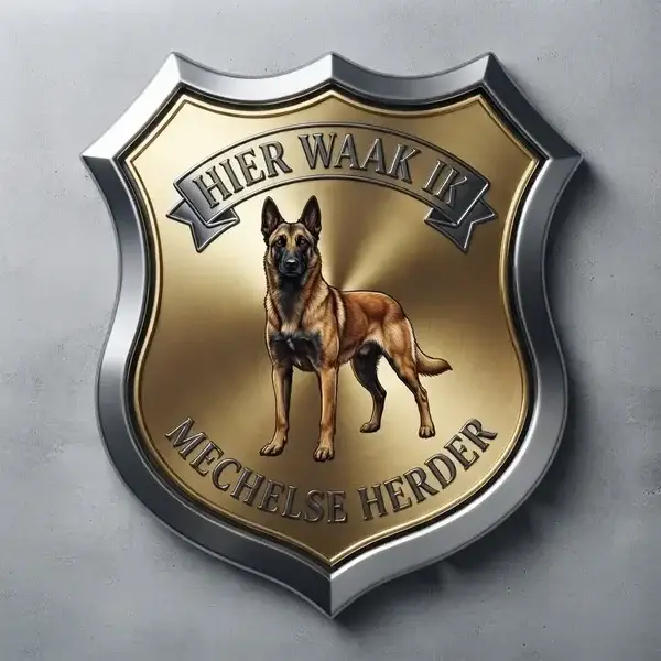 Waakbord Mechelse Herder - Schild Acryl