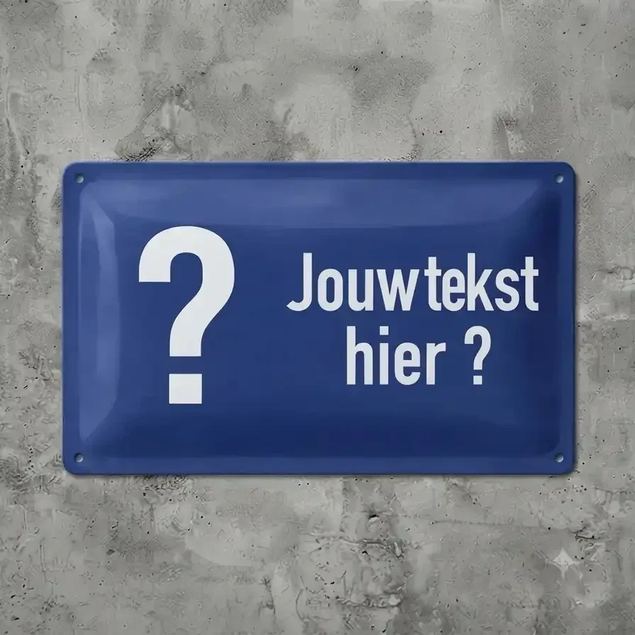 Waakbord Metaal Custom met Hond en Tekst