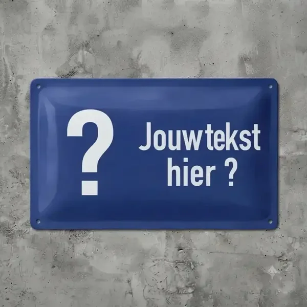 Waakbord Metaal Custom met Hond en Tekst