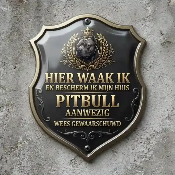 Waakbord Pitbull Acryl Schild