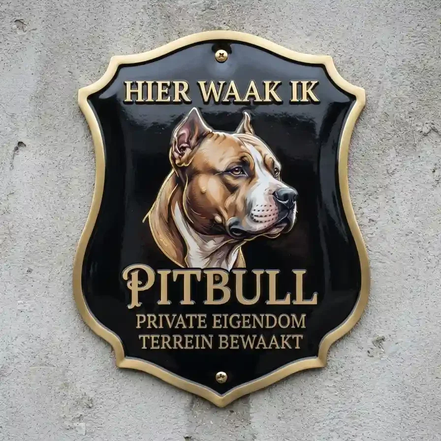 Acryl Waakbord Pitbull Schild 4mm