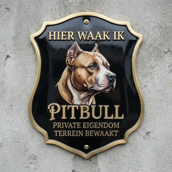 Acryl Waakbord Pitbull Schild 4mm