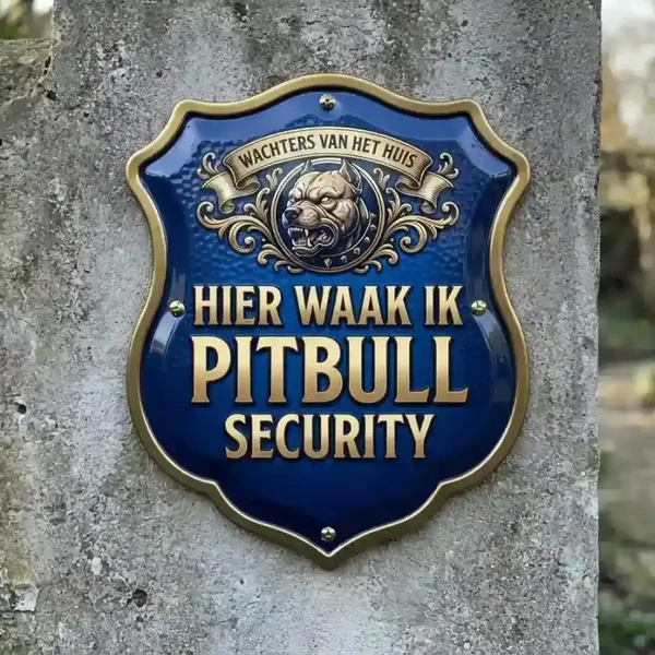 Waakbord Pitbull Security Schild Acryl 4mm