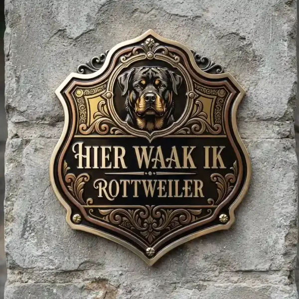 Waakbord Rottweiler – Acryl