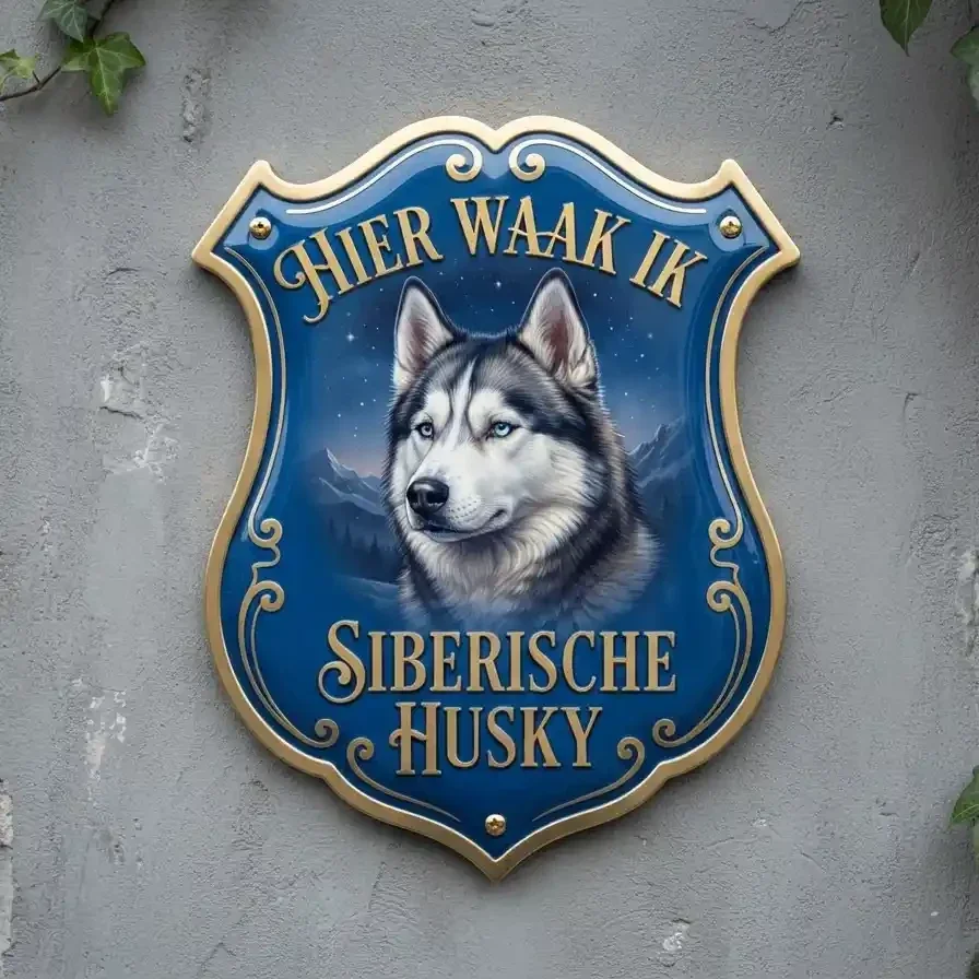 Waakbord Siberische Husky - Acryl 4mm