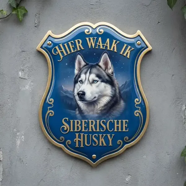 Waakbord Siberische Husky - Acryl 4mm