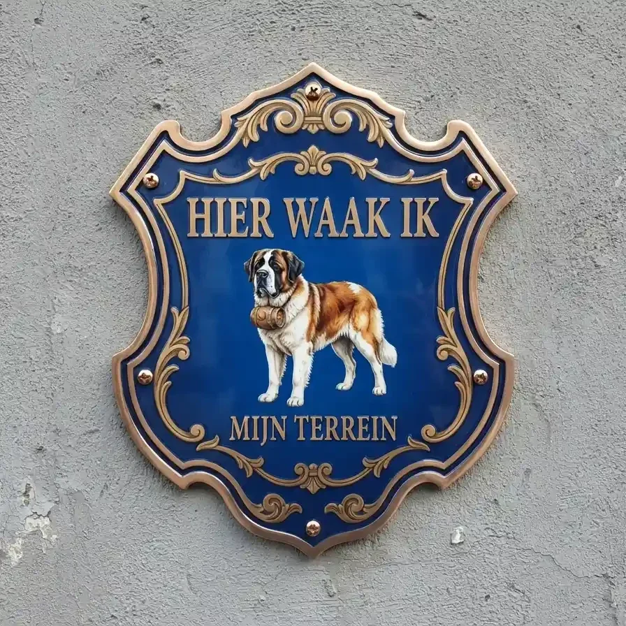 Waakbord Sint Bernard Acryl Schild