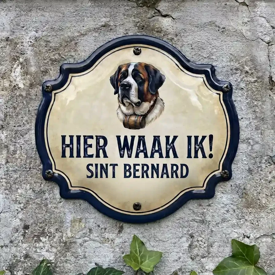 Waakbord Sint Bernard - Hier Waak Ik
