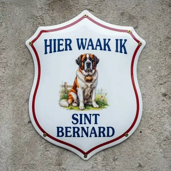 Waakbord Sint Bernard Acryl 4mm - Hier Waak Ik