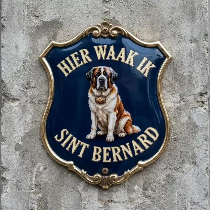 Waakbord Sint Bernard Schild Acryl