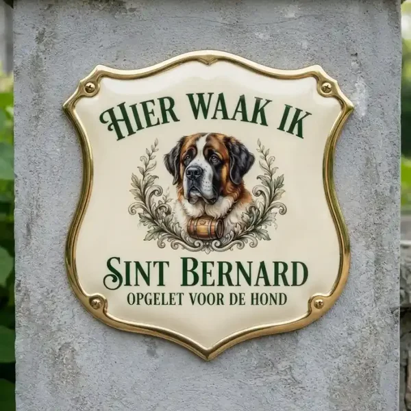 Waakbord Sint Bernard - Schild Acryl 4mm