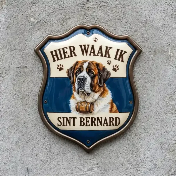 Waakbord Sint Bernard Schild Acryl 4mm