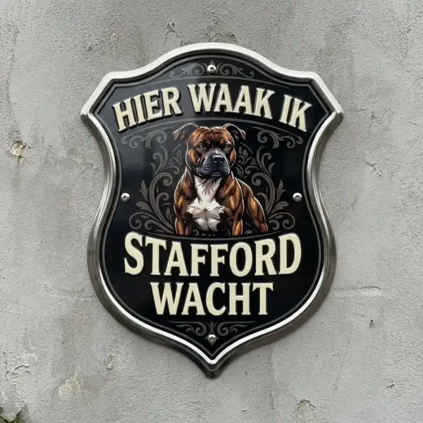 Waakbord Stafford "Hier Waak Ik"