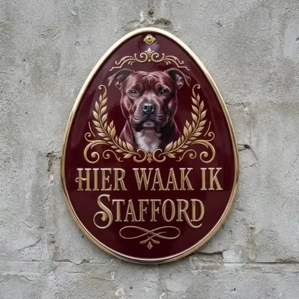 Waakbord Stafford Bordeaux Goud Eivorm