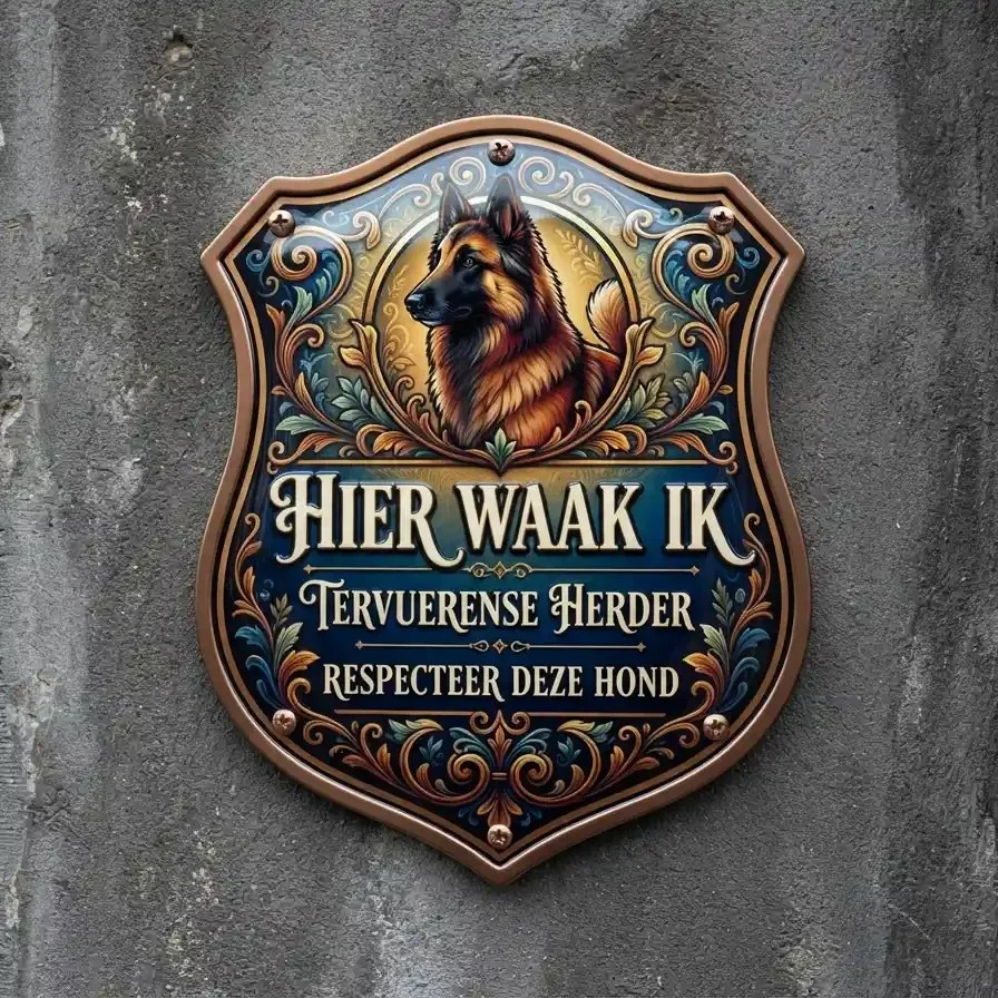 Waakbord Tervuerense Herder Acryl 4mm