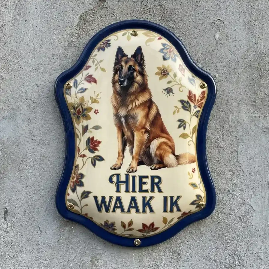 Waakbord Tervuerense Herder - Hier waak ik