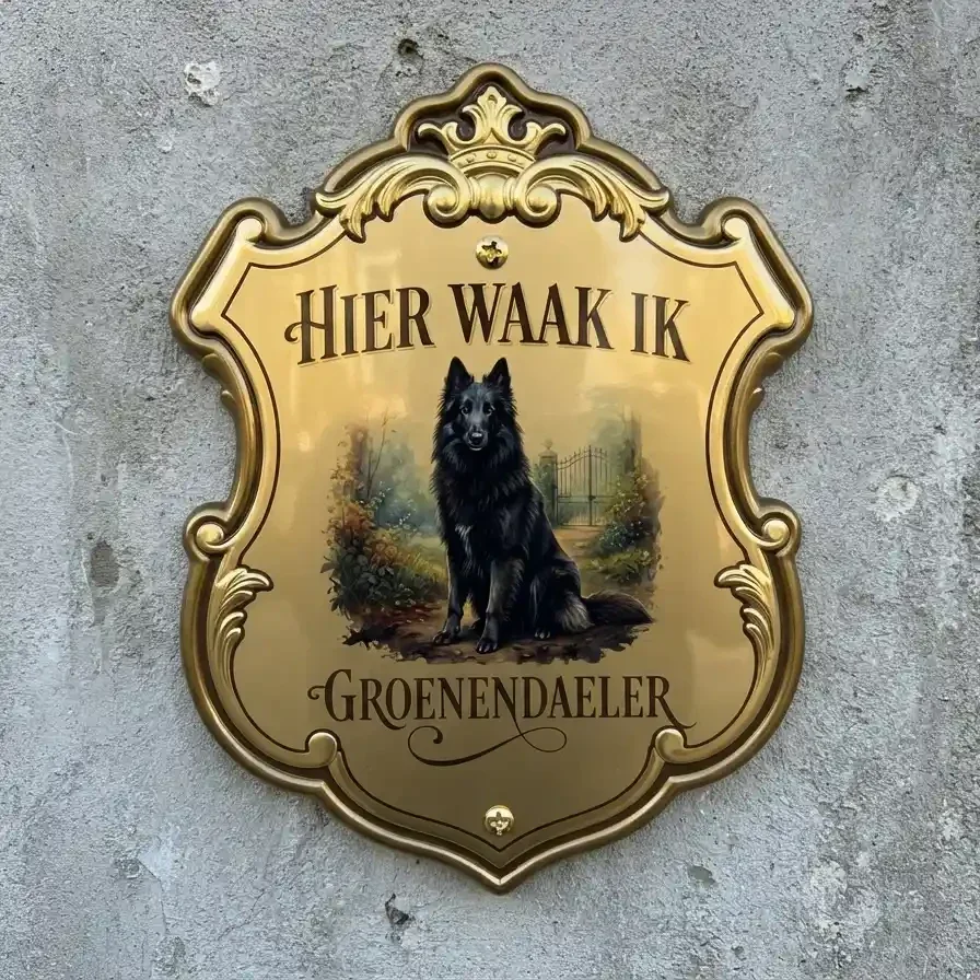 Groenendaeler Waakbord Schild 4mm Acryl