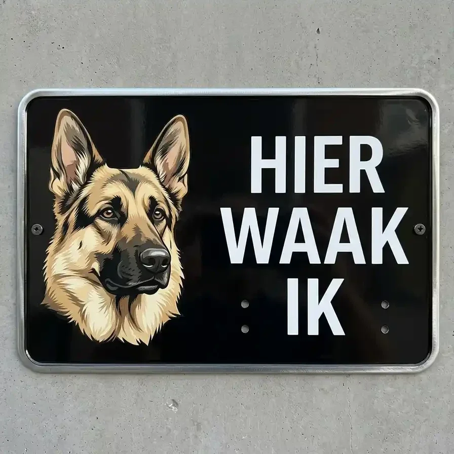 Waakbord Duitse Herder - Metaal