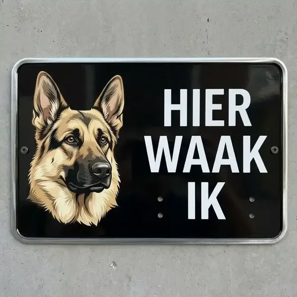 Waakbord Duitse Herder - Metaal