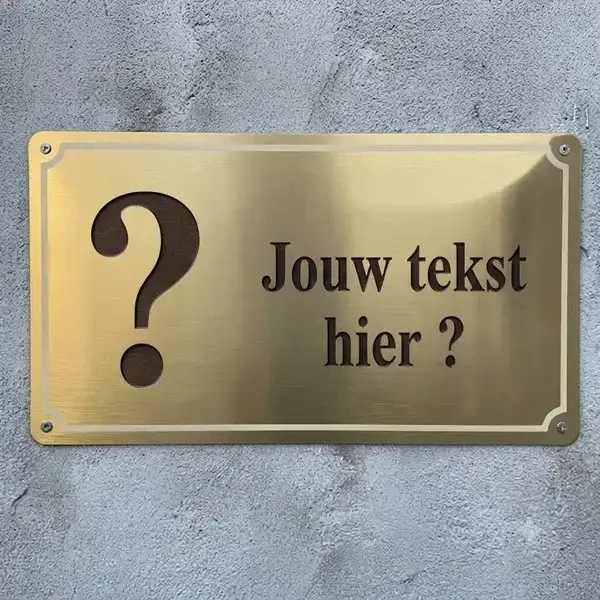 Gepersonaliseerd Metalen Waakbord met Eigen Hond en Tekst