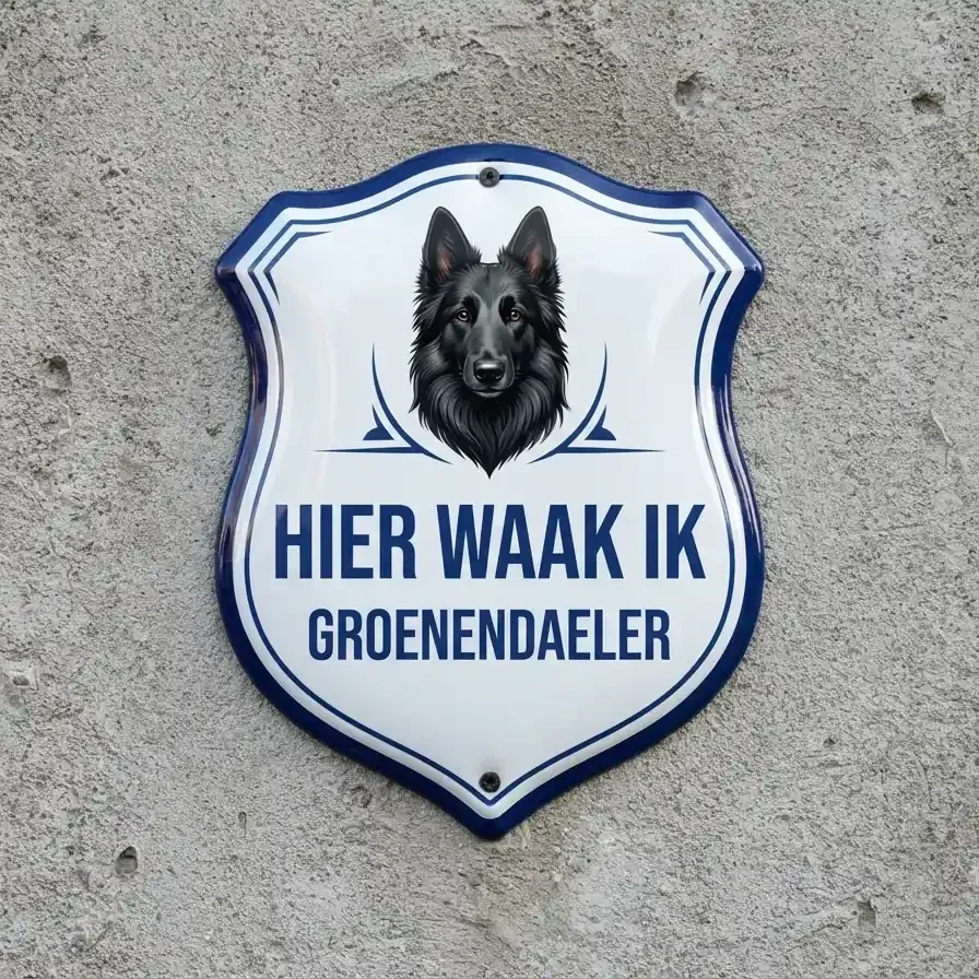 Waakbord Groenendaeler Schild Acryl 4mm