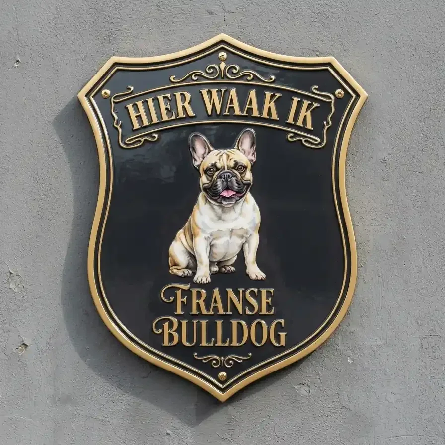 Waakbord Franse Bulldog Acryl