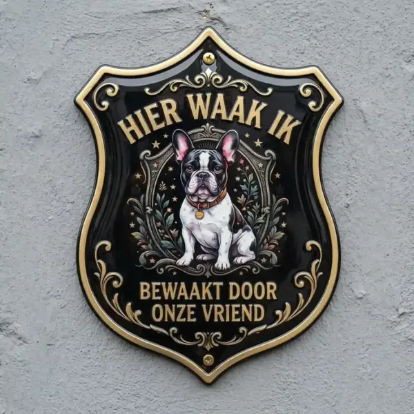 Franse Bulldog Waakbord Schild Acryl 4mm