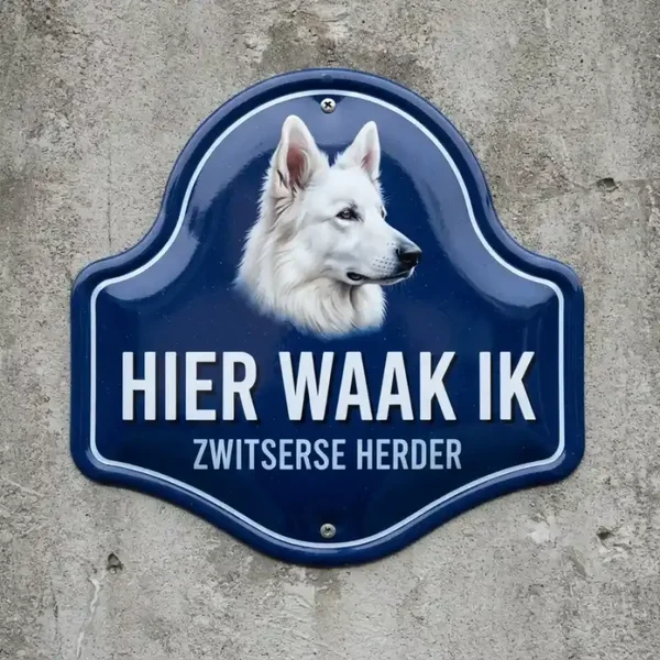 Zwitserse Witte Herder Waakbord Acryl 4mm