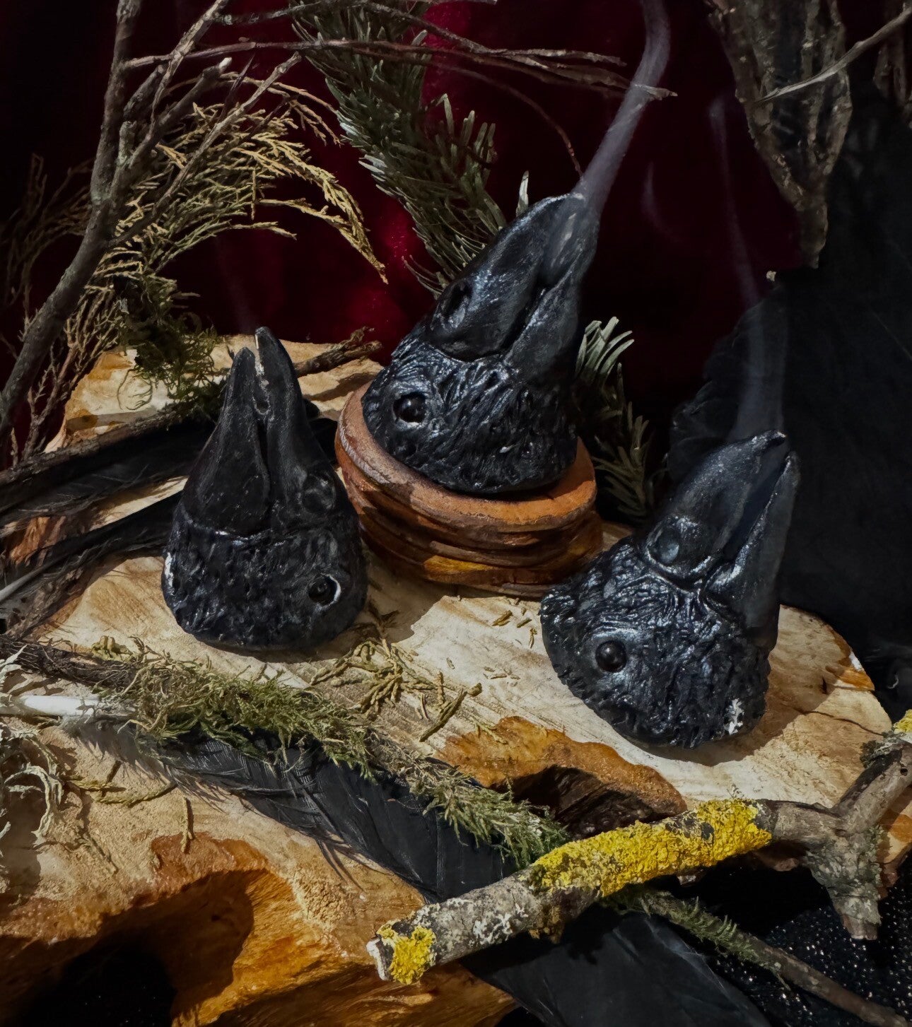 Crow incense burners