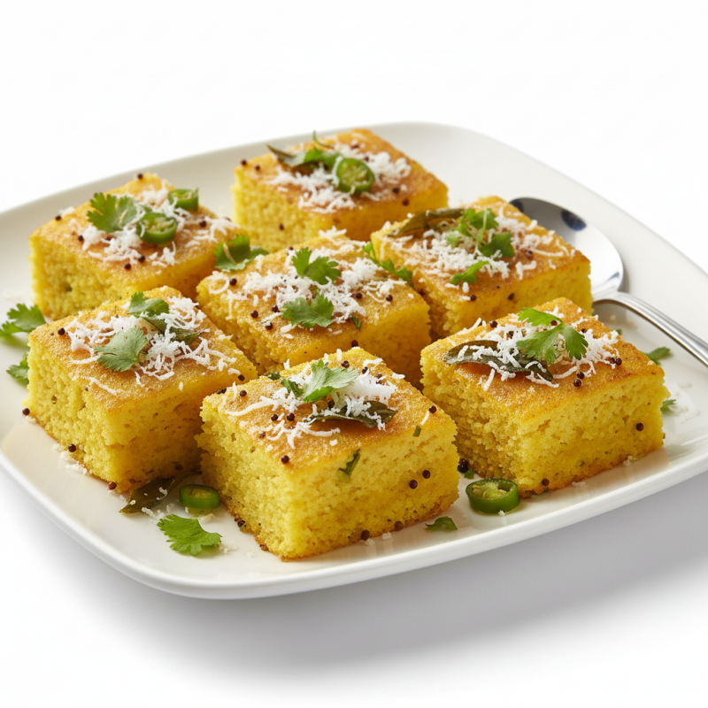 Surti Khaman (with Chutney)