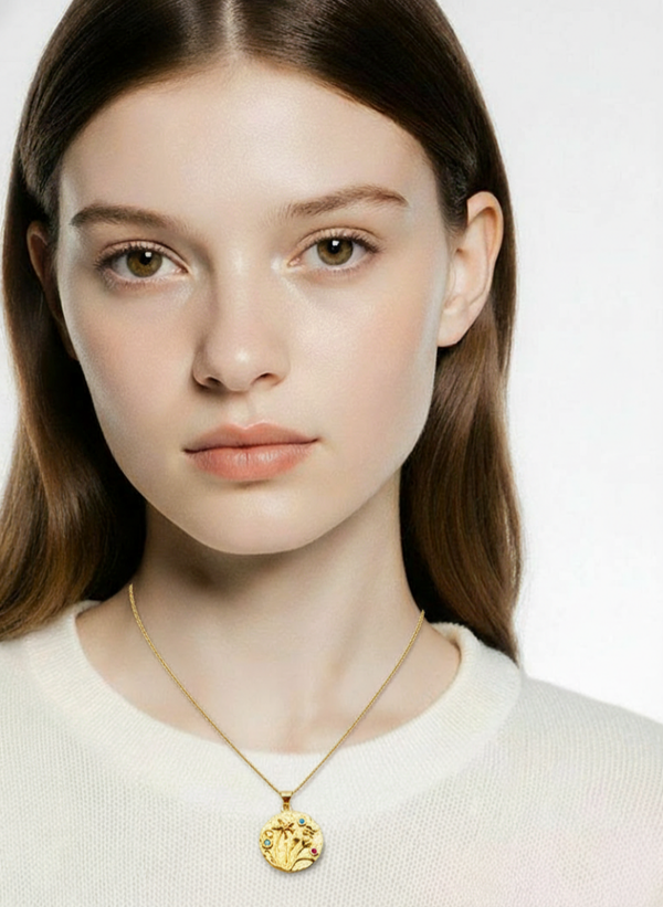 Ketting met 18k goud vergulde hanger