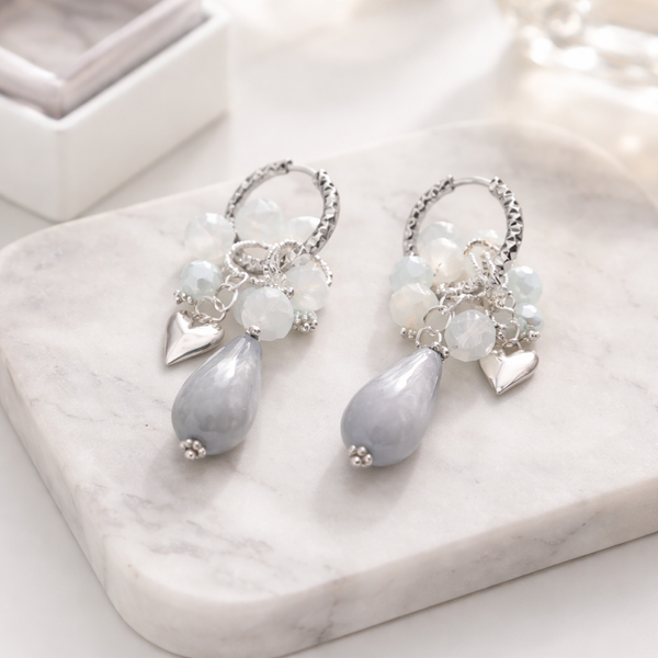 Zilveren Ice oorbellen