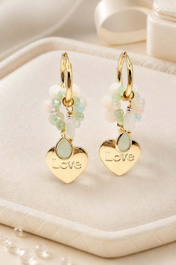 Oorbellen pastel gold Harts