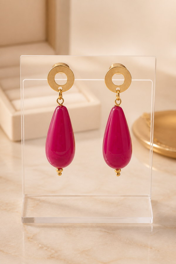 Oorbellen Rosa magenta fuchsia