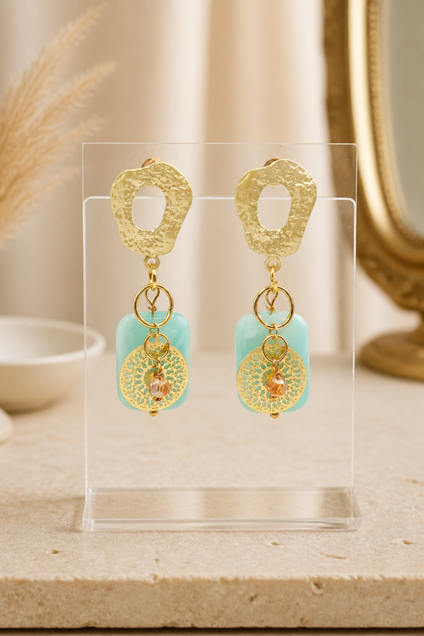 Oorbellen Boho Blu