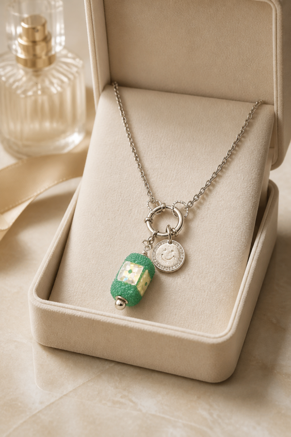 Ketting 18k goud verguld stainless steel Green