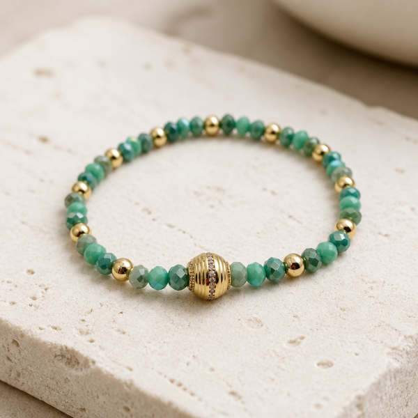 Enkelbandje Gold Filled Green