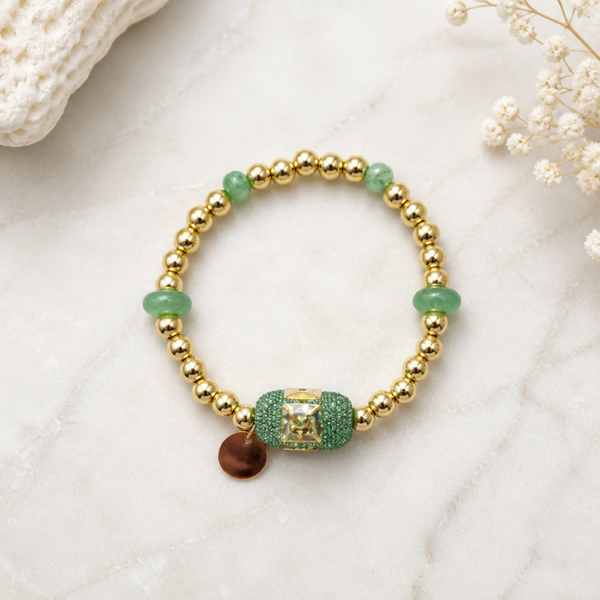 Gold filled armband 18k goud Green