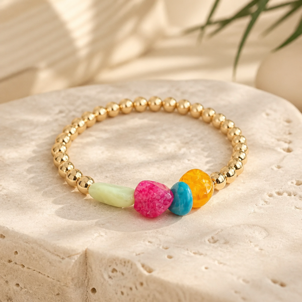 Gold filled armband 18k goud Festival