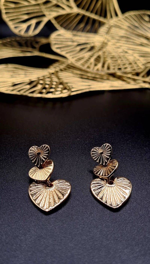 Gouden hartjes oorbellen