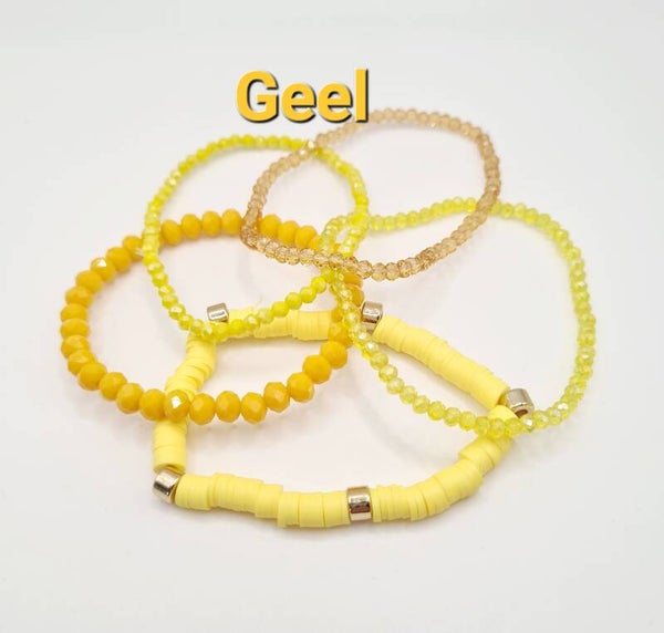 Armbandenset verkrijgbaar in diverse kleuren