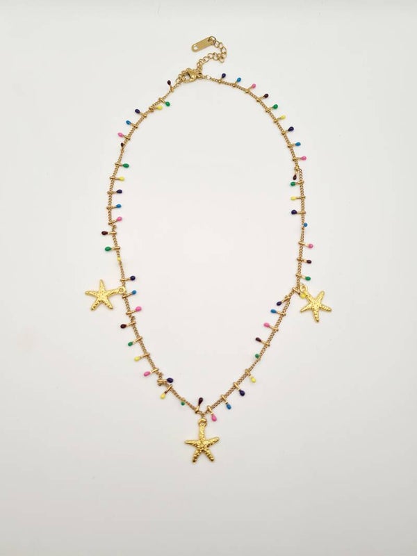 Kleurijke ketting Zeester